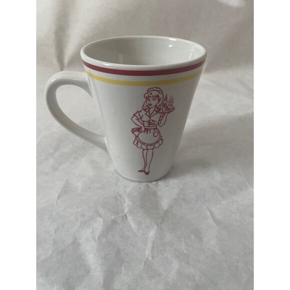 Vintage Restaurant Retro 1950s Car Hop Drive In Diner Waitress Girl Coffee Mug - Picture 3 of 7